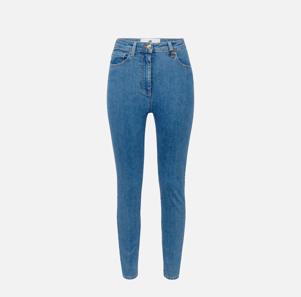Skinny-Jeans mit Logo-Detail