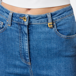 Skinny-Jeans mit Logo-Detail