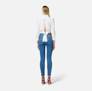 Skinny-Jeans mit Logo-Detail