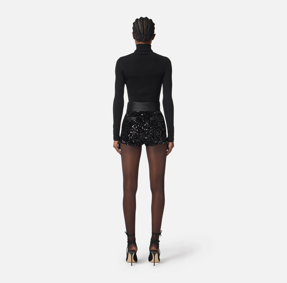 Shorts aus Pailletten