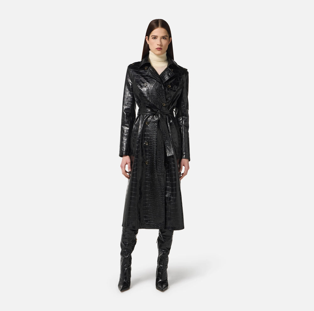 Trench con stampa cocco