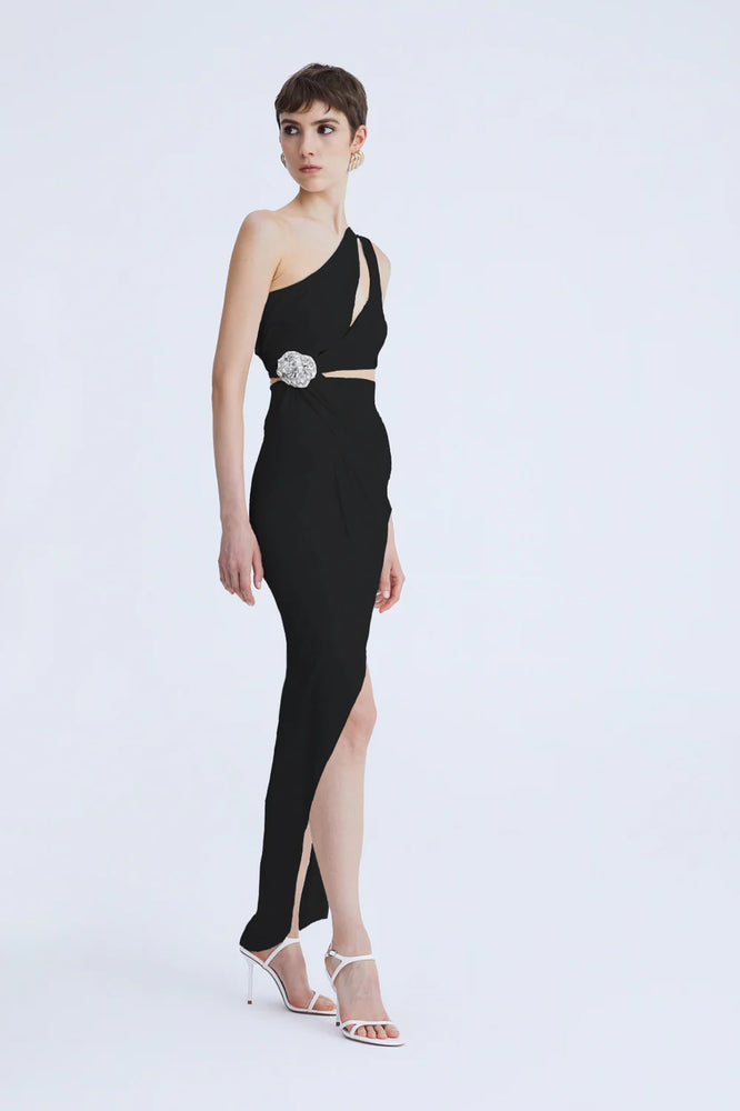 ONE-SHOULDER DRAPED DRESS