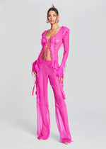 VIVIANE SILK CHIFFON PANT