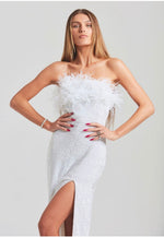 DOLLY SEQUIN FEATHER DRESS