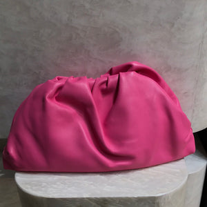 Mittlere Umhänge Tasche Echtleder Pink